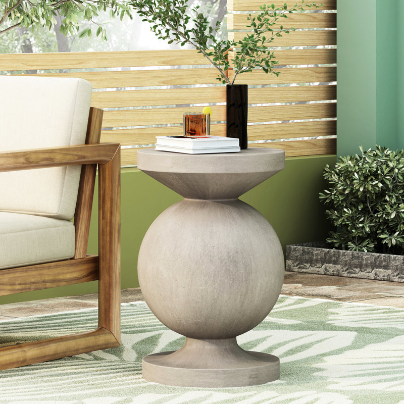 Table de bout légère en béton - Accessoire de bureau moderne au décor contemporain
