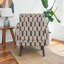Fauteuil capitonné multicolore l 29 po avec pieds en bois massif-198488346