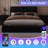 Modern RGB LED Bed Frame with Faux Leather and Bluetooth Speakers-116844503-116844506