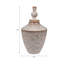 Vase décoratif en grès avec motif texturé et couvercle amovible - pièce décorative moderne-247088649-247088646