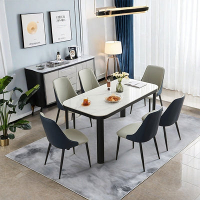 Modern simple rock plate dining table sets