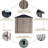 6 ft. W x 6 ft. D Metal Storage Shed