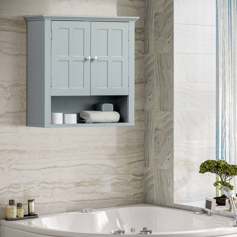 Bathroom Wall Cabinet, Medicine Cabinet, Over Toilet Storage Cabinet, Gray