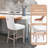 Velvet Kitchen Island Chairs Counter Height Barstools Set of 4-1120115408-1120115410