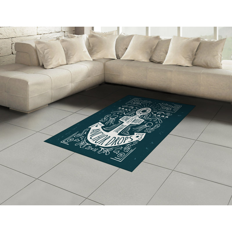 Tapis décoratif en fibres à haute densité Anchor, Rectangle 2 pi 7 po x 5 pi