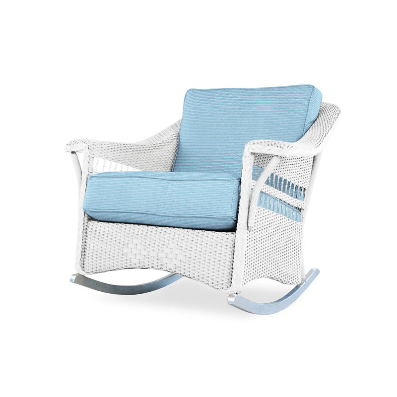 Nantucket Outdoor Rocker Chair, White, Demo Oatmeal