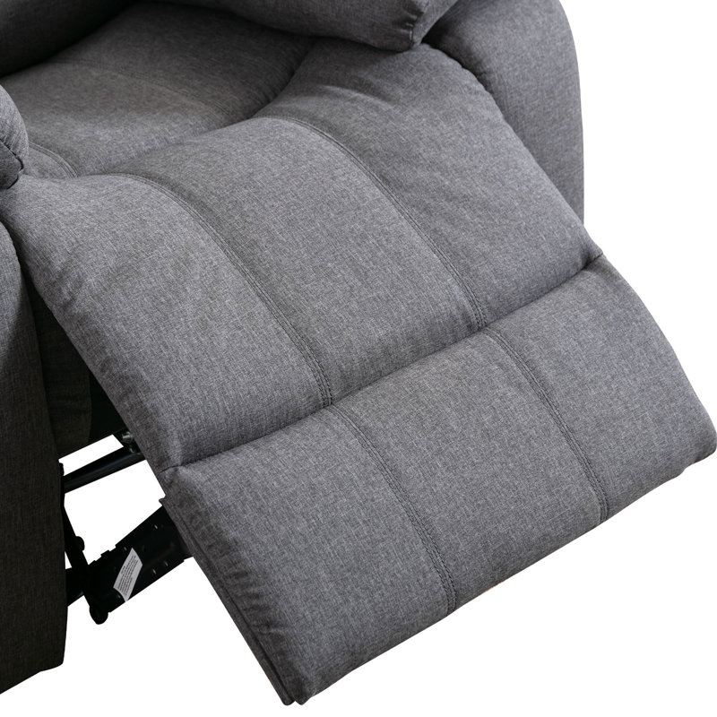 Fauteuil inclinable électrique en microfibre de 37,1 po de largeur, Gris