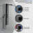 4-way Diverter Shower Tower Panel System with Fixed Shower Head-92892636