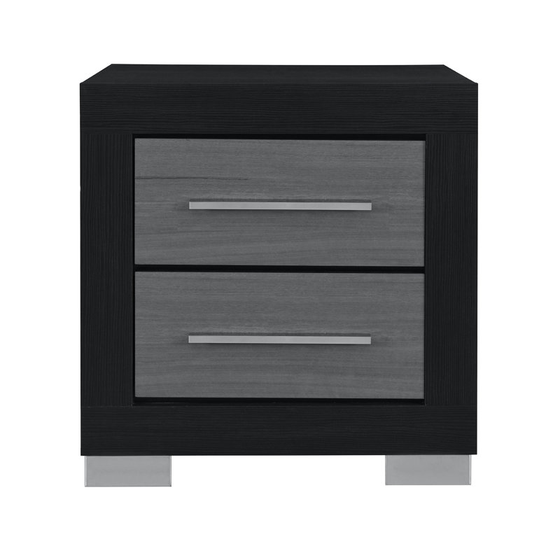 Table de chevet Elsa noir et gris
