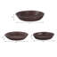 Bols décoratifs ronds classiques pour la décoration intérieure - Bols modernes parfaits pour la salle à manger, la mise en valeur d'une étagère ou l'accessoire de cuisine - Lot de 3, 17 po, 15 po et 12 po, brun