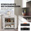 Armoire de rangement sur roulettes avec station de charge pour îlot de cuisine