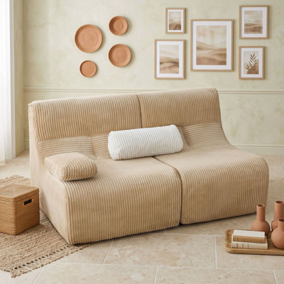 Canapé d'angle de 162 cm avec coussin décoratif