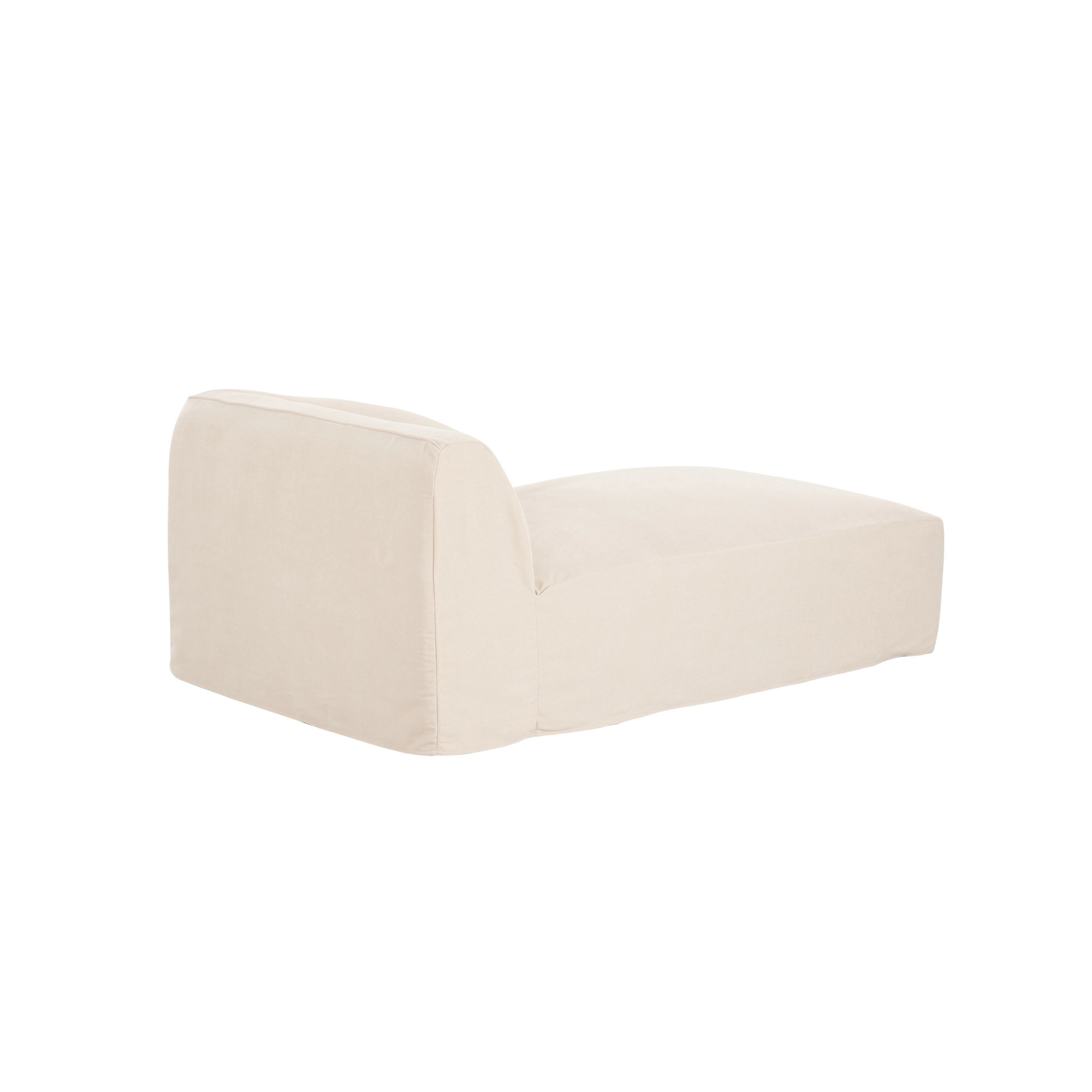 Wilde Right Arm Facing Chaise, Cream Veil Canvas