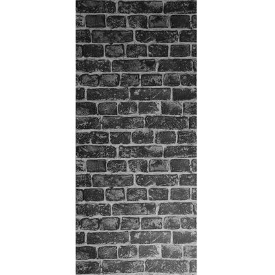 Vinyl Charcoal Gray Black Modern Wallpaper Rolls 3D Illusion Brick
