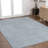 Wolcott Modern Minimalist Pinstripe High-Low Blue/White Rug-999723632