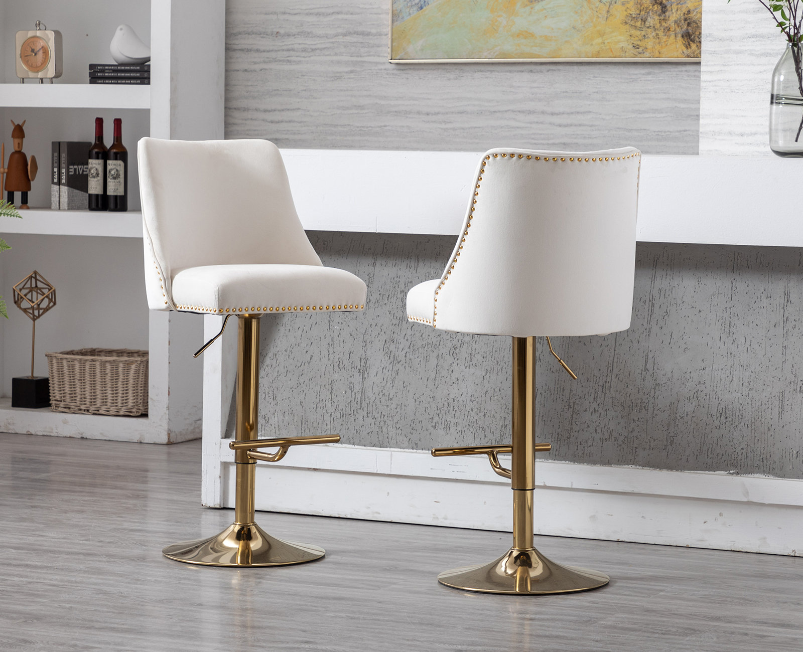 Gold swivel deals bar stool