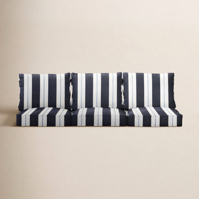 Deana Indoor/Outdoor Sunbrella Seat/Back Cushion (Set of 3)