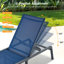 Chaise longue pliante en aluminium 1 pièce avec dossier réglable à 5 positions Ajoku-123100334