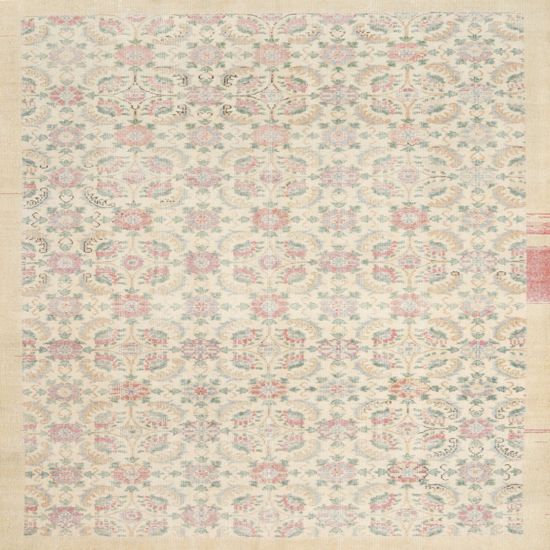 Tapis contemporain gris, Carré 4 pi