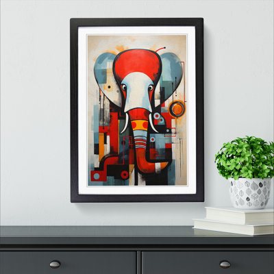 Elephant Constructivism Art - Framed Print