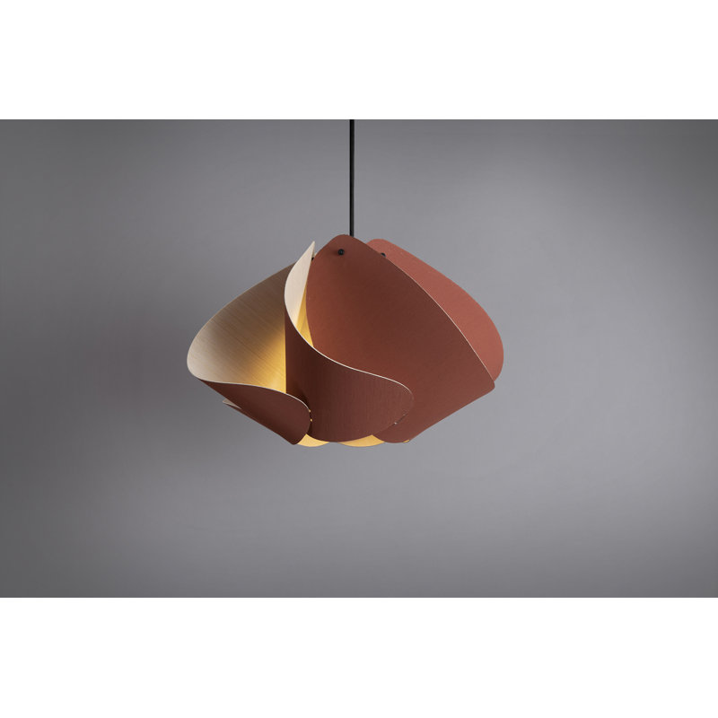 Luminaire suspendu Matilda, H 10,6 po x l 17,4 po x P 17,4 po, Terracotta