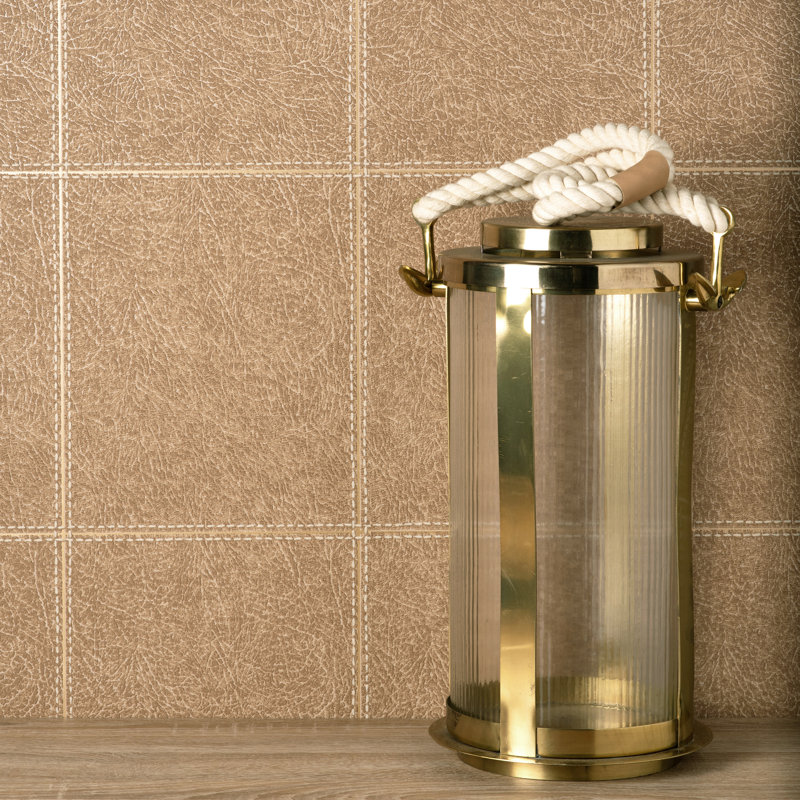 Camden Stitch Wallpaper, Tan