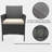 3-Piece Outdoor Bistro Set, PE Rattan Conversation Set with 2 Cushioned Chairs & Tempered Glass Table, All-Weather for Balcony/Patio-512608083-512608088