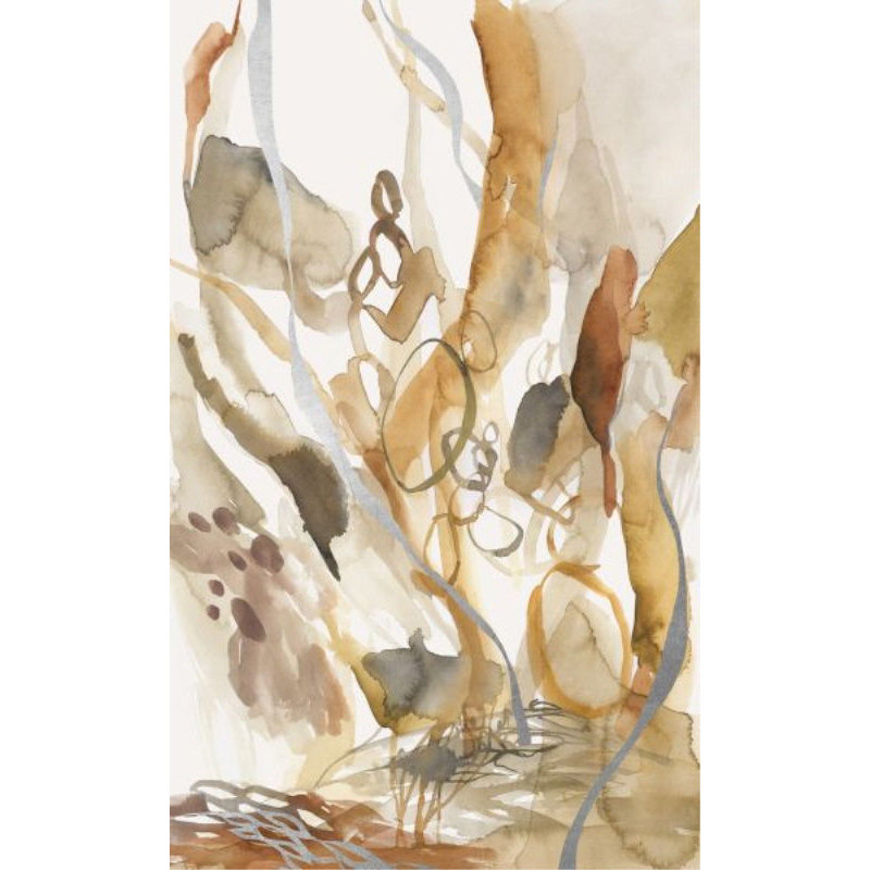 A Quivering Sound II Painting by Jean Kenna, 59" H x 36" W, Gilded Silver