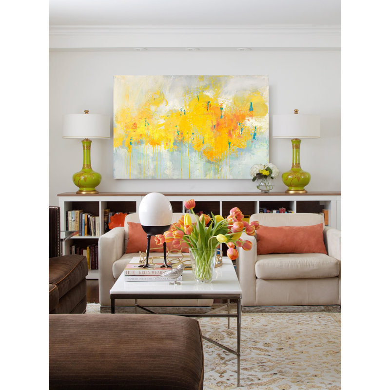 Reproduction d’art sur toile tendue "clair lune fleurs ii" par julie joy, H 12 po x l 18 po x P 1,5 po