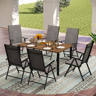Argyri 6 - Person Patio Dining Set with Rectangular Table