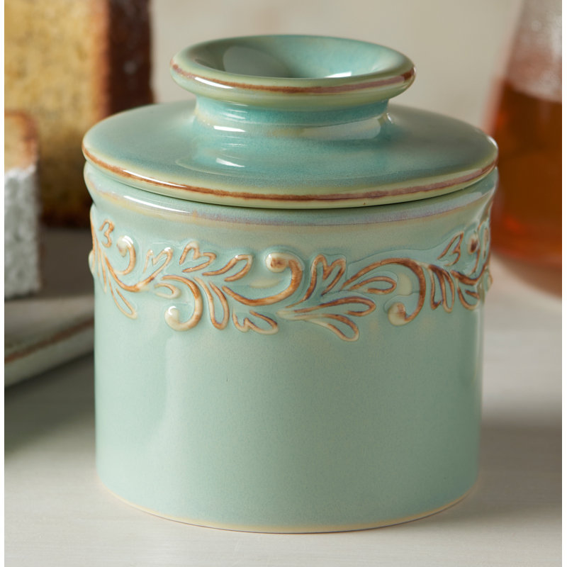 Beurrier au beurre - Collection originale de clochettes à beurre - Collection antique, Bruine marine