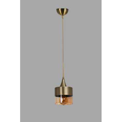 Elegant Vintage Chandelier, Adjustable Height 25.6 x 25.6 inches | Metal Body with Glass Cap, E27 Socket, Max 40W | A++ Energy Efficient, Scandinavian Glam Design | Perfect for Dining Room & Living Spaces