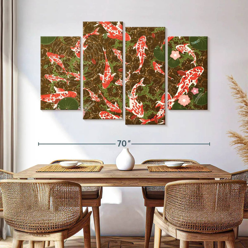 Brampt Koi Pond Patterns, 42" H x 68" W