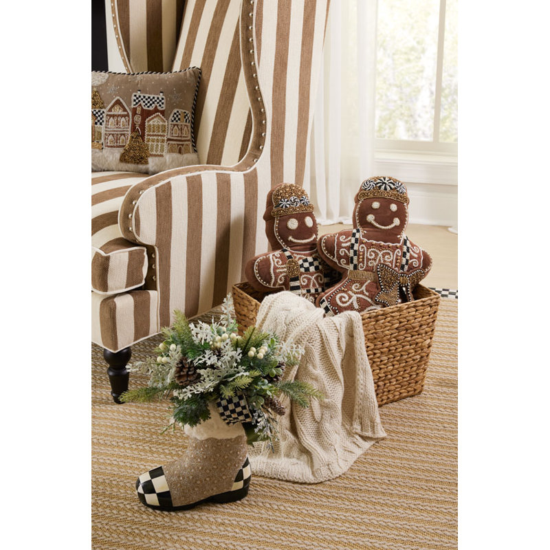 Gingerbread Girl Shaped Throw Pillow