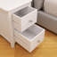 Table de chevet blanche avec 2 tiroirs