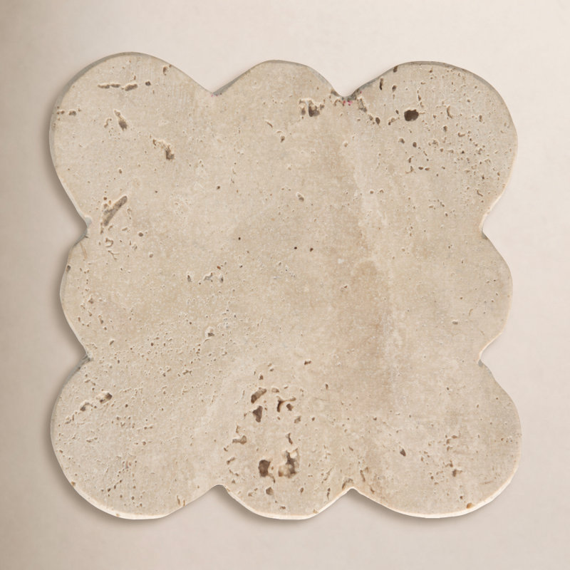 Tuscan Elegance Travertine Coaster Set