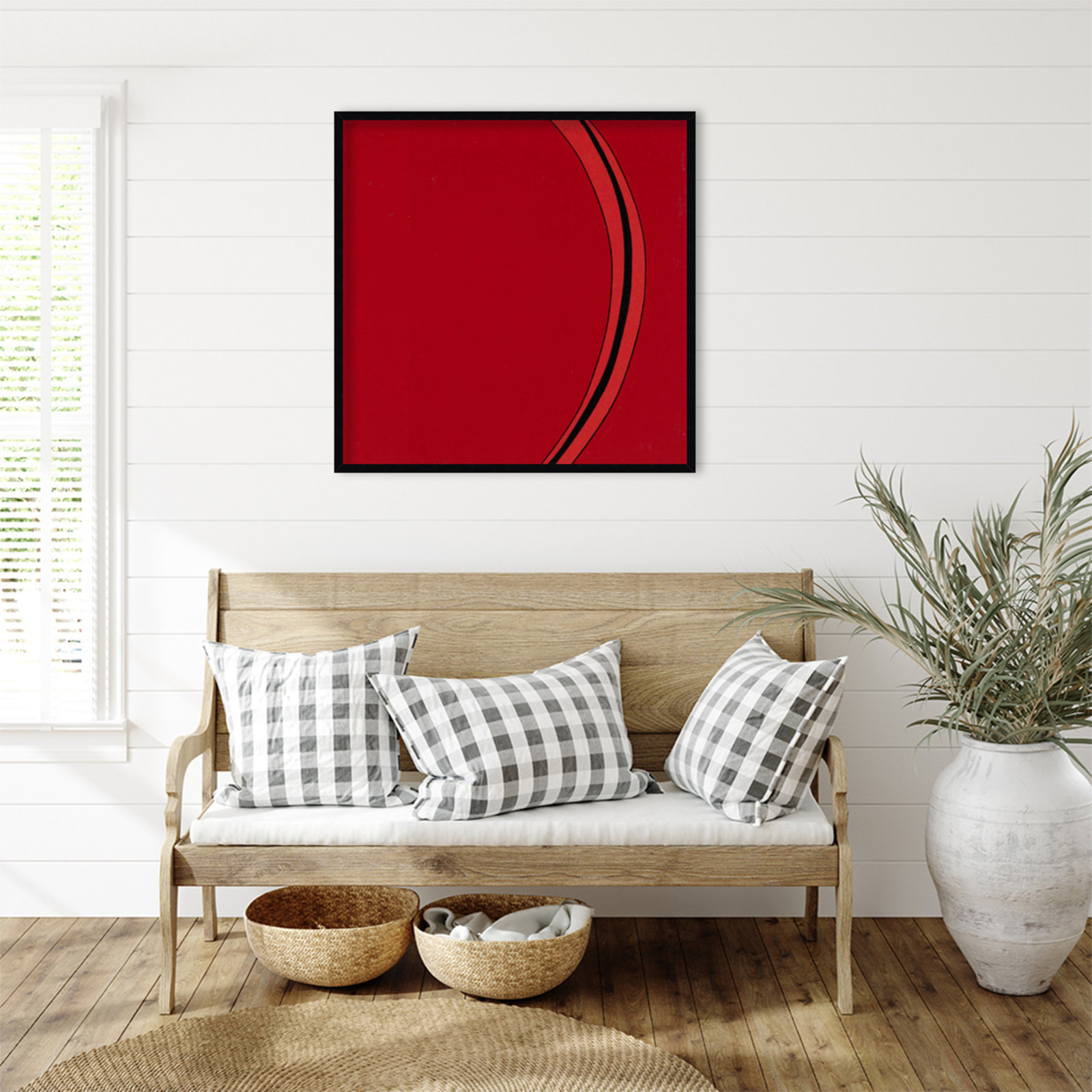 Segment Print by Alex Dunn, Black, 33" H x 33" W