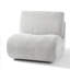 Fauteuil d'appoint pivotant rembourré avec dossier amovible Caleb-1881840411