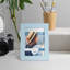 Ensemble de 2 cadres muraux en bois 3 "x 4" bleu clair-90543990