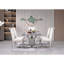 Chaise parsons en velours capitonné Mikito