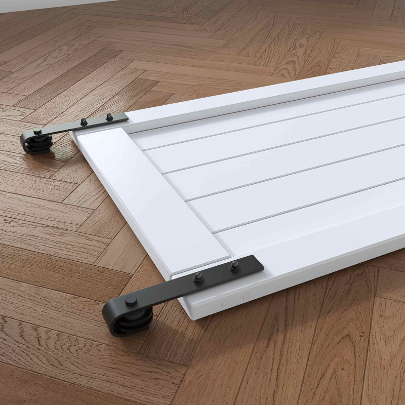 White 48" x 84" MDF Sliding Barn Door with PVC Surface