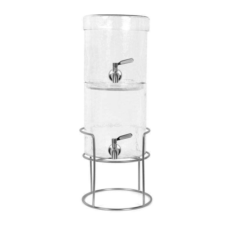 Glass 2 - Piece Beverage Dispenser Set