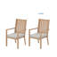 Ensemble de 4 chaises de patio en aluminium toutes saisons avec tissu en polyester gris et kaki