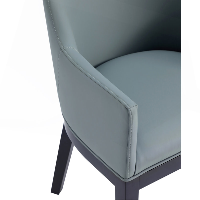 Contemporary Minimalist Arm Chair, Pewter