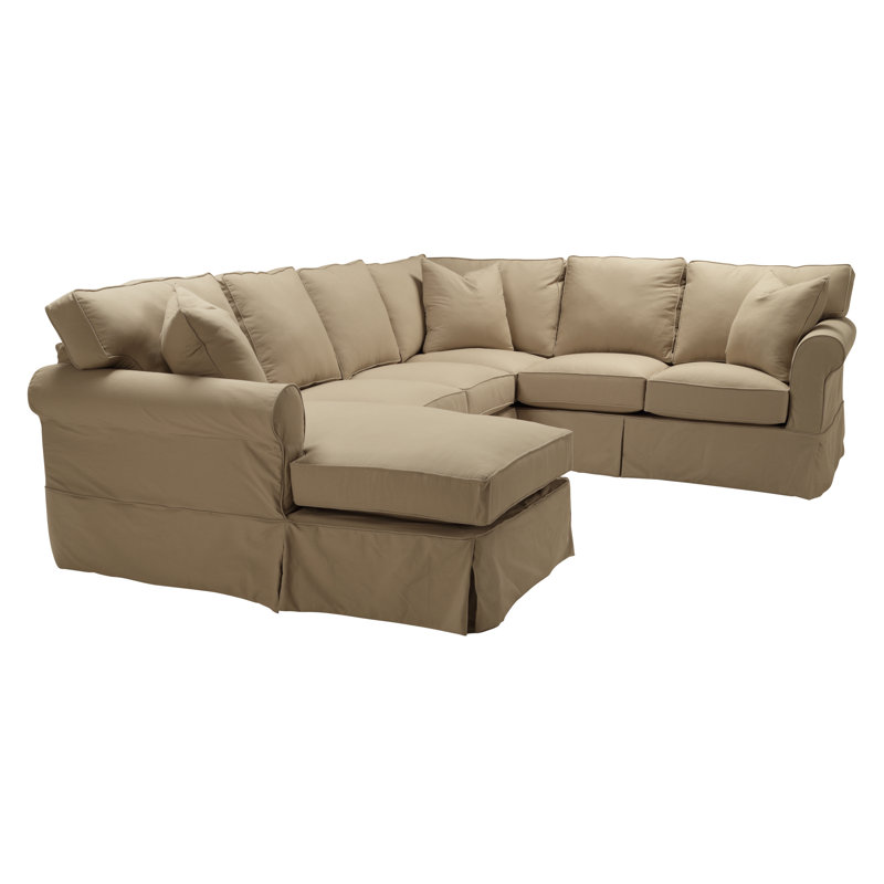 Thames Upholstered U-Shaped Sectional, Peyton Palm, Gilda Ocean, Left Hand Facing