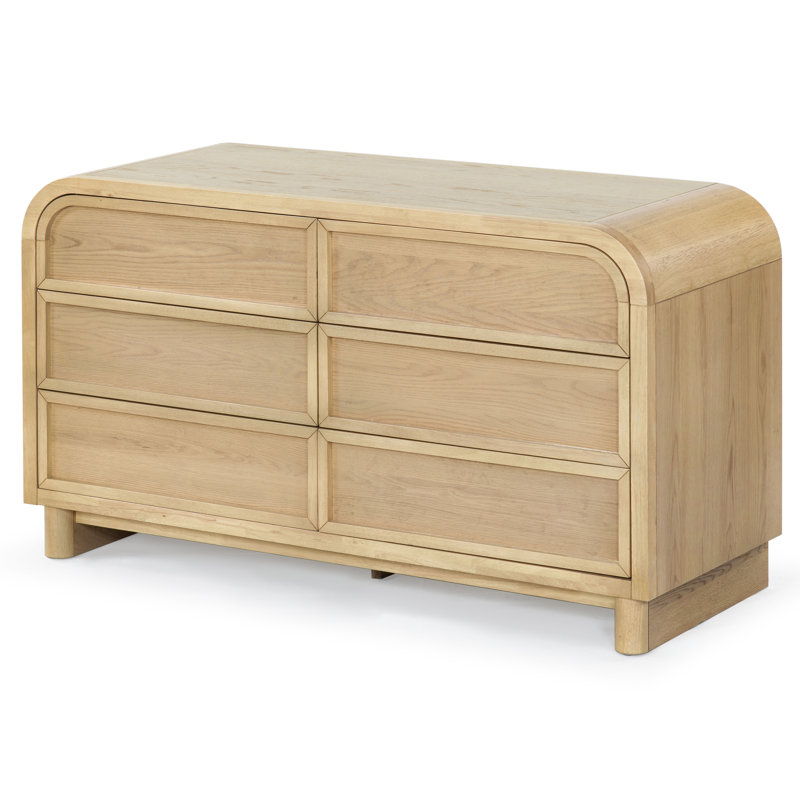 Commode 6 tiroirs Tosheba, Naturel