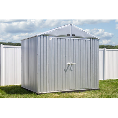 8 ft. W x 6 ft. D Galvanized Steel Portable Storage Shed -  Arrow, EG86AB