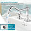 Robinet de lavabo de salle de bain 8 pouces à 2 poignées et 3 trous avec robinet de meuble-lavabo et robinet de lavabo-100762380