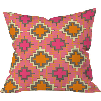 Tangerine Kilim Outdoor Throw Pillow