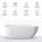 59'' x 29.5'' Soaking Solid Surface Bathtub